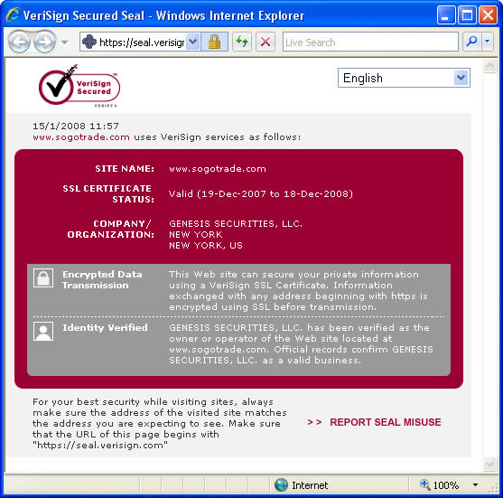 verisign page pic